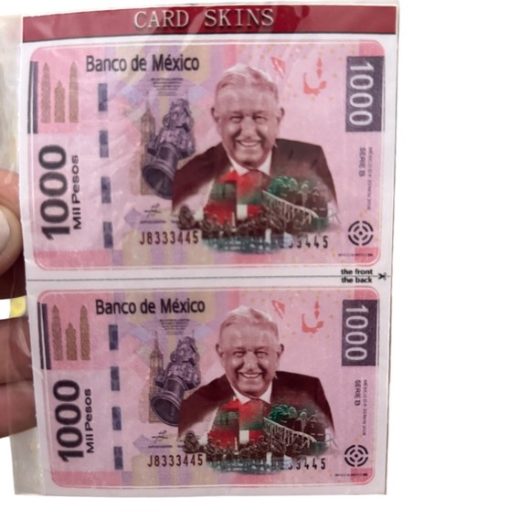 Other - 1000 Mil Pesos Mexico Banco de Mexico Card Skins Stickers Wraps 2 Pack